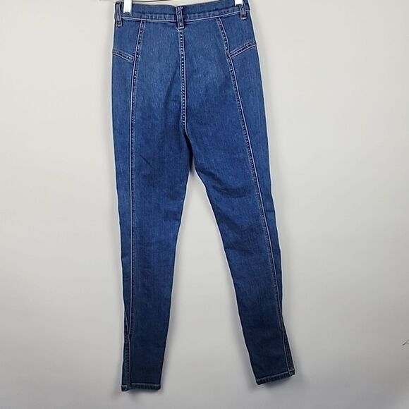 WE THE FREE 26 womens medium wash stretchy denim skinny jeans high rise waisted - Picture 4 of 7